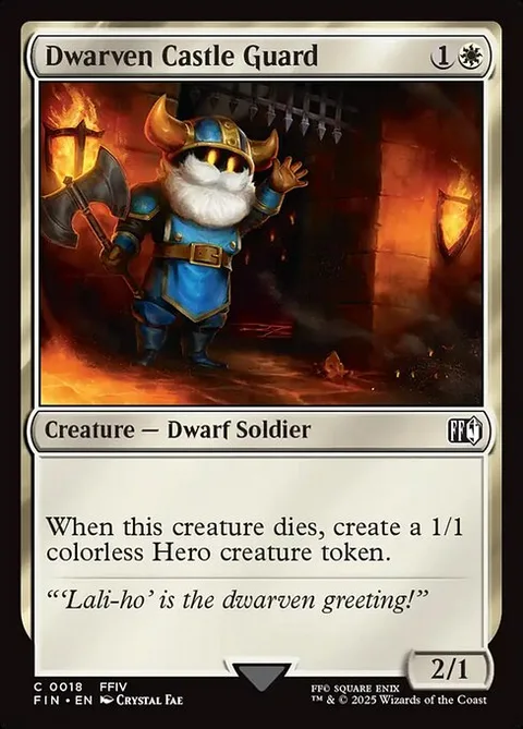 Dwarven Castle Guard, card 18 from Final Fantasy