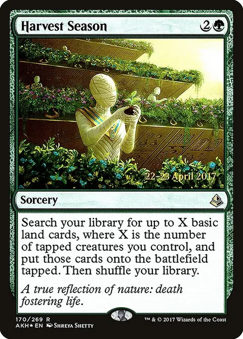 Harvest Season, card 170s from Amonkhet Promos