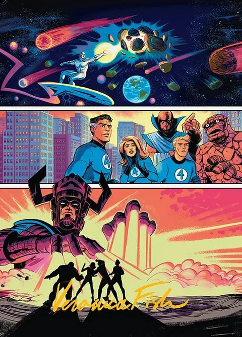 The Coming of Galactus // The Coming of Galactus, card 20 from Marvel Super Heroes Art Series