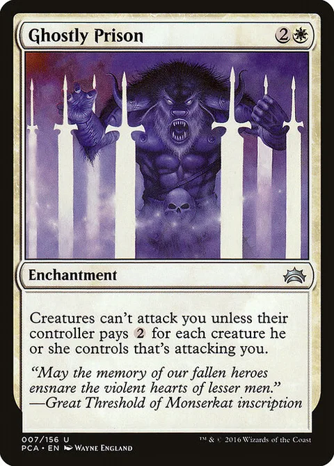 Ghostly Prison, card 7 from Planechase Anthology