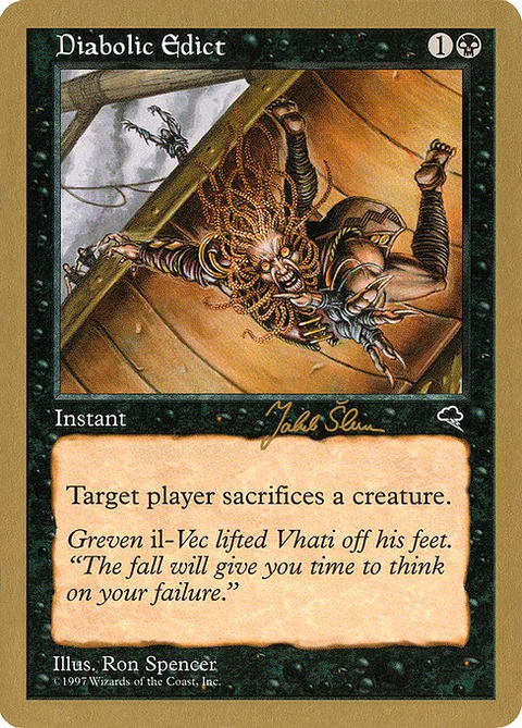 Diabolic Edict, card js128 from World Championship Decks 1999