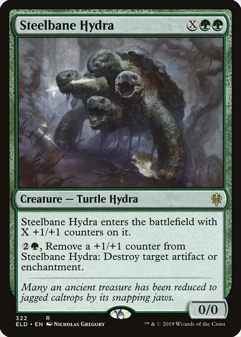 Steelbane Hydra, carte 322 de Throne of Eldraine