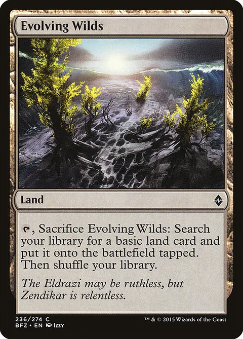 Evolving Wilds, card 236 from Battle for Zendikar