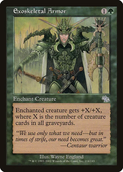 Exoskeletal Armor, card 114 from Judgment