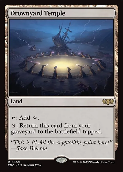 Drownyard Temple, card 359 from Tarkir: Dragonstorm Commander
