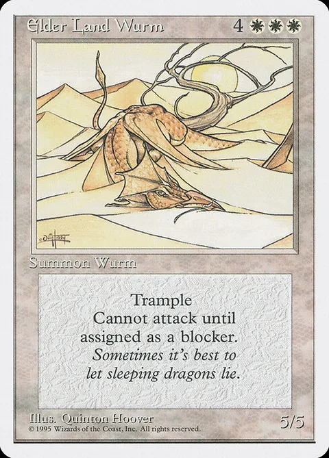 Elder Land Wurm, carte 24 de Fourth Edition