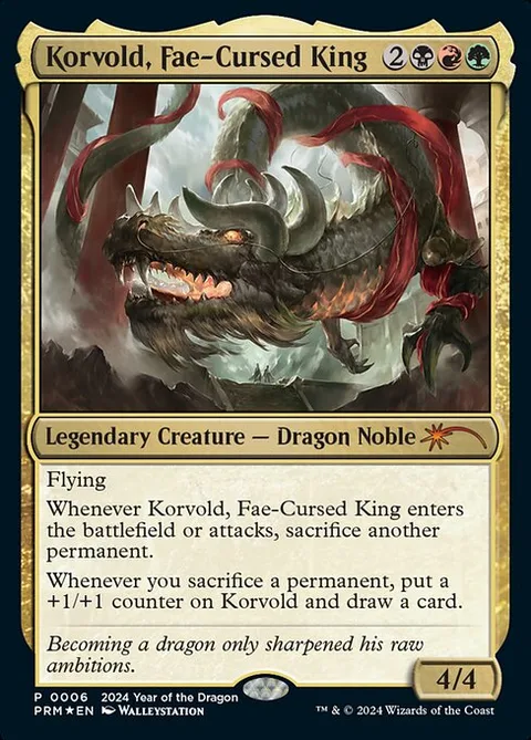 Korvold, Fae-Cursed King, card 6 from Year of the Dragon 2024