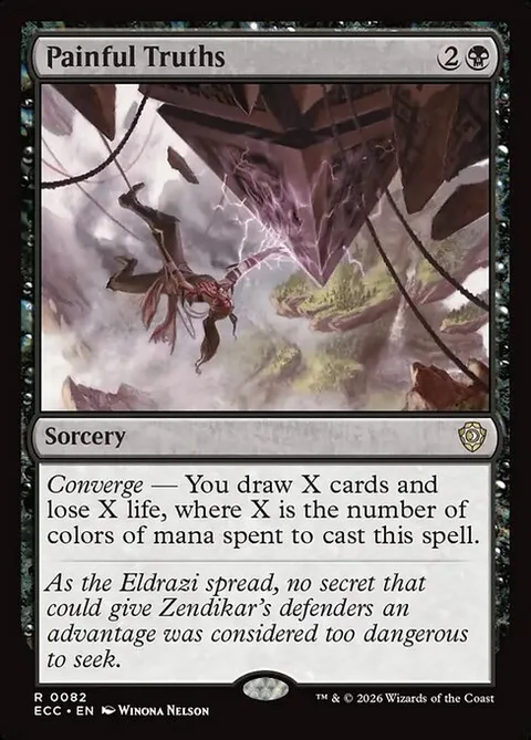 Painful Truths, card 82 from Lorwyn Eclipsed Commander
