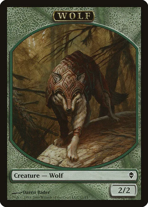 Wolf, card 11 from Zendikar Tokens