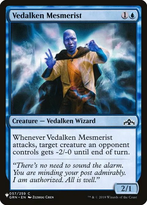 Vedalken Mesmerist, card GRN-57 from The List