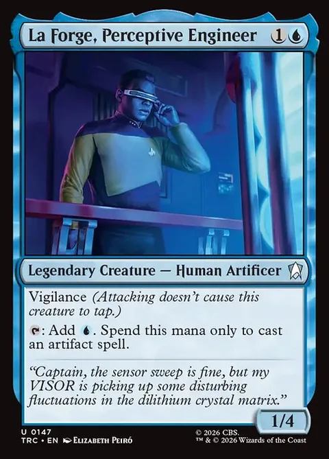 La Forge, Perceptive Engineer, carte 147 de Star Trek Commander