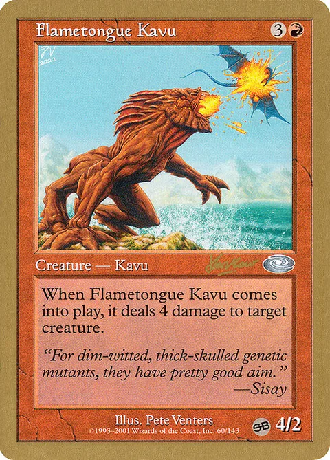 Flametongue Kavu, carte shh60sb de World Championship Decks 2002