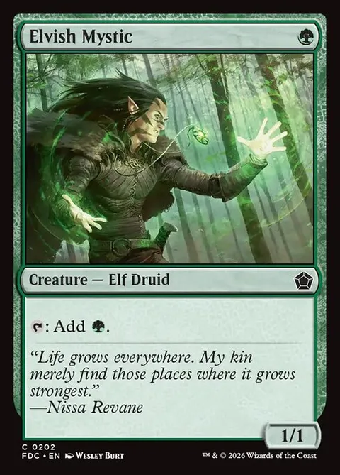 Elvish Mystic, card 202 from Foundations Commander