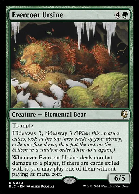 Evercoat Ursine, carte 30 de Bloomburrow Commander