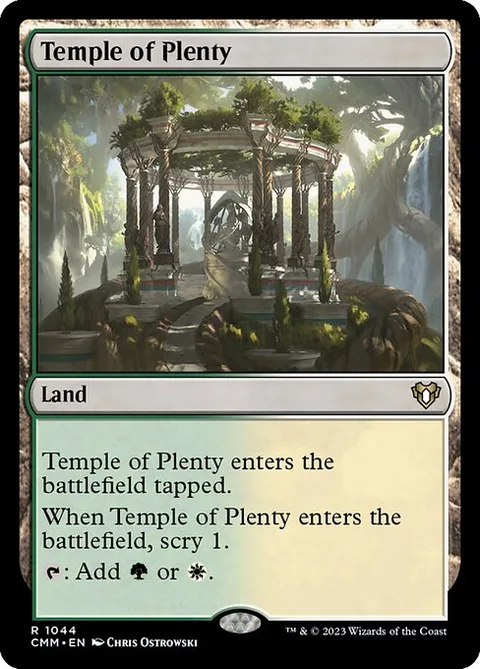 Temple of Plenty, card 1044 from Commander Masters