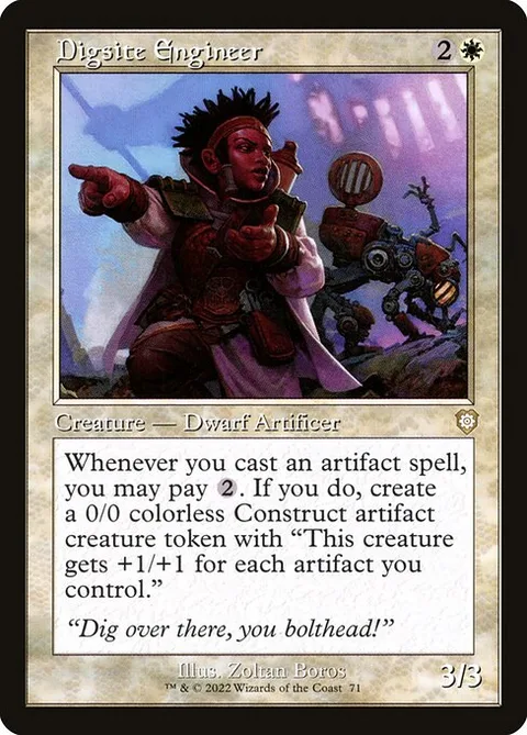 Digsite Engineer, card 71 from The Brothers' War Commander