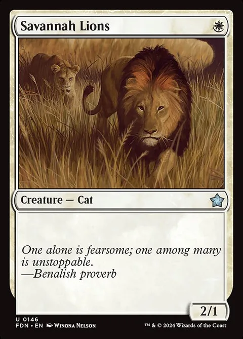 Savannah Lions, card 146 from Foundations