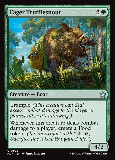 Eager Trufflesnout, card 102 from Foundations