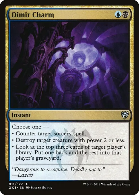 Dimir Charm, card 11 from GRN Guild Kit