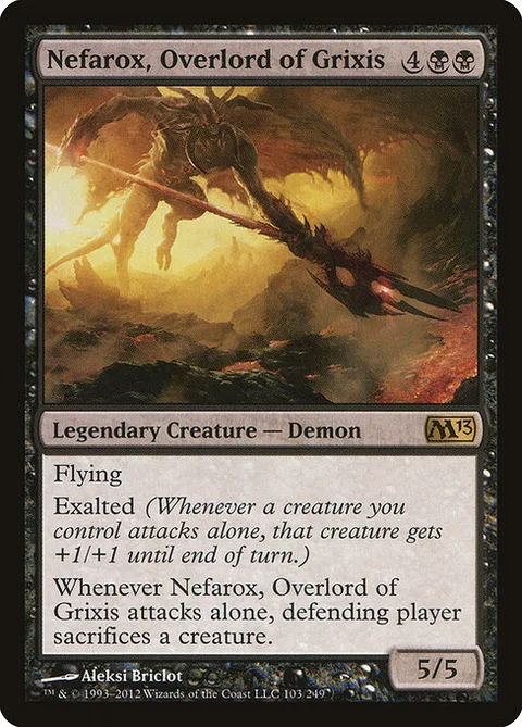 Nefarox, Overlord of Grixis, card 103 from Magic 2013