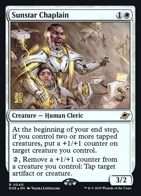 Sunstar Chaplain, carte 40s de Edge of Eternities Promos