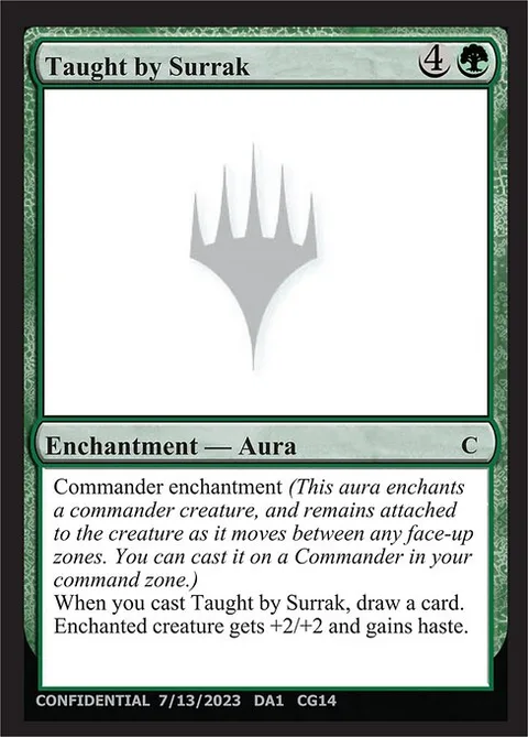 Taught by Surrak, card CG14 from Unknown Event