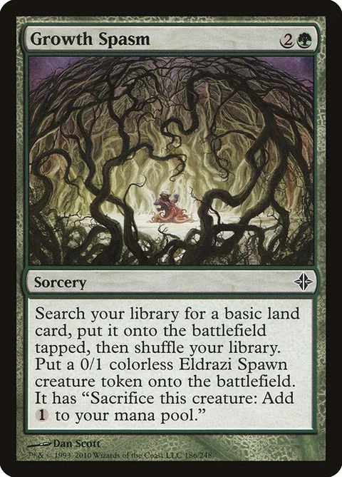 Growth Spasm, card 186 from Rise of the Eldrazi