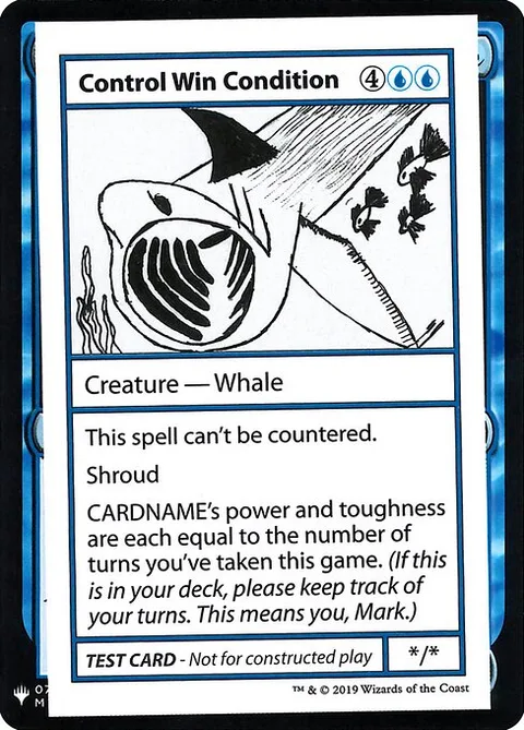 Control Win Condition, card 19 from Mystery Booster Playtest Cards 2019