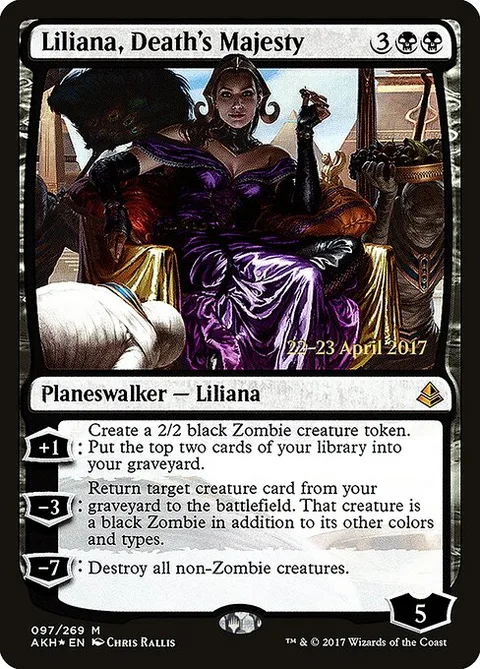 Liliana, Death's Majesty, card 97s from Amonkhet Promos
