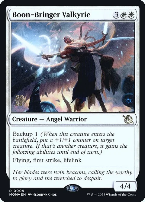 Boon-Bringer Valkyrie, carte 9s de March of the Machine Promos