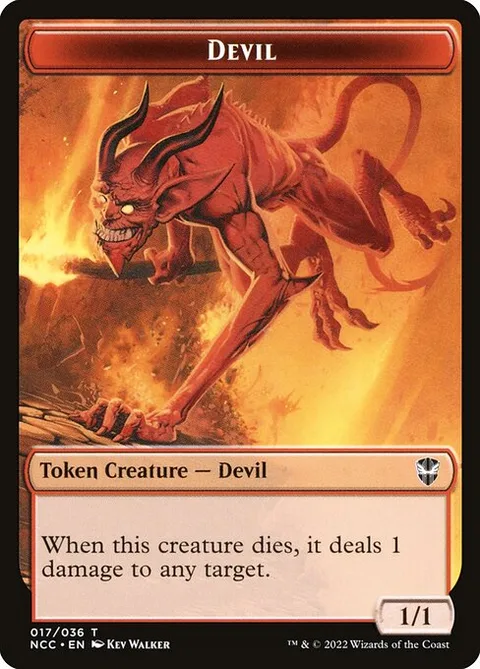 Devil, card 17 from New Capenna Commander Tokens