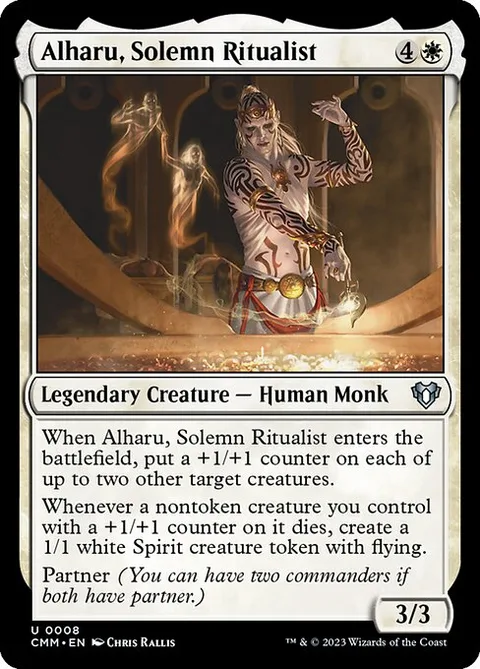 Alharu, Solemn Ritualist, card 8 from Commander Masters