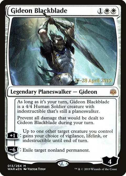 Gideon Blackblade, carte 13s de War of the Spark Promos