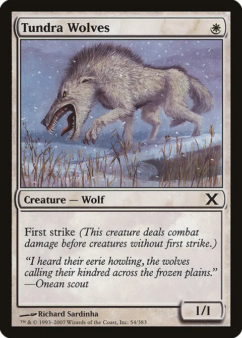 Tundra Wolves, card 54 from Tenth Edition