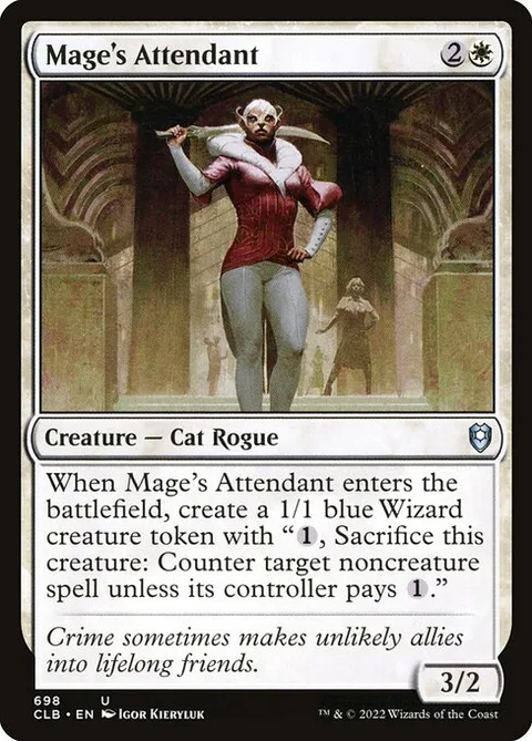 Mage's Attendant, carte 698 de Commander Legends: Battle for Baldur's Gate