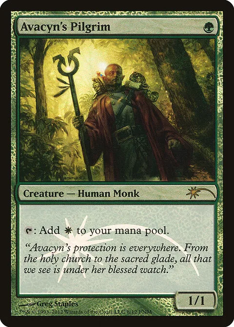 Avacyn's Pilgrim, card 8 from Friday Night Magic 2012