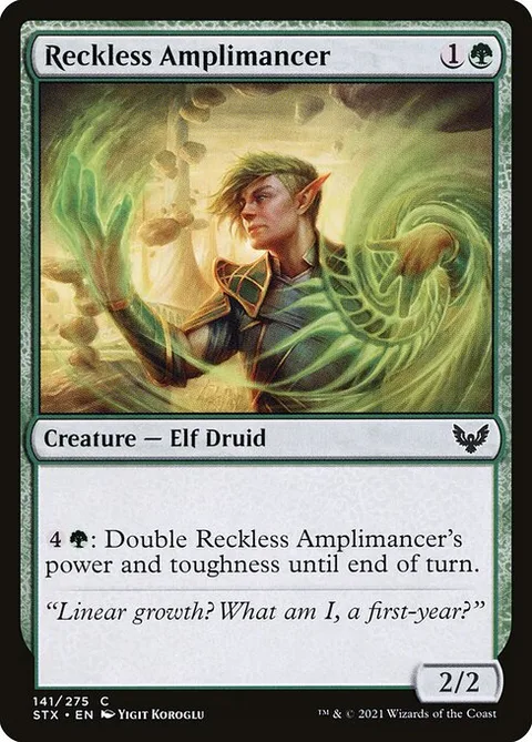 Reckless Amplimancer, carte 141 de Strixhaven: School of Mages
