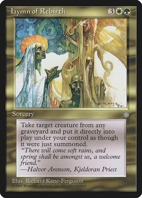 Hymn of Rebirth, card 295 from Ice Age