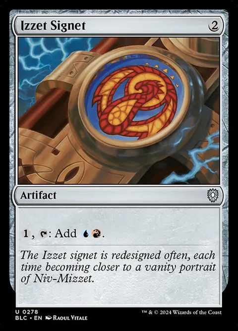 Izzet Signet, card 278 from Bloomburrow Commander
