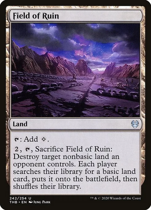 Field of Ruin, card 242 from Theros Beyond Death