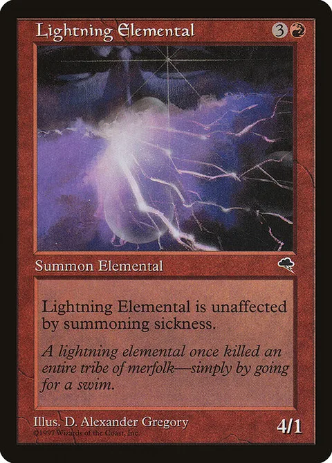 Lightning Elemental, carte 186 de Tempest