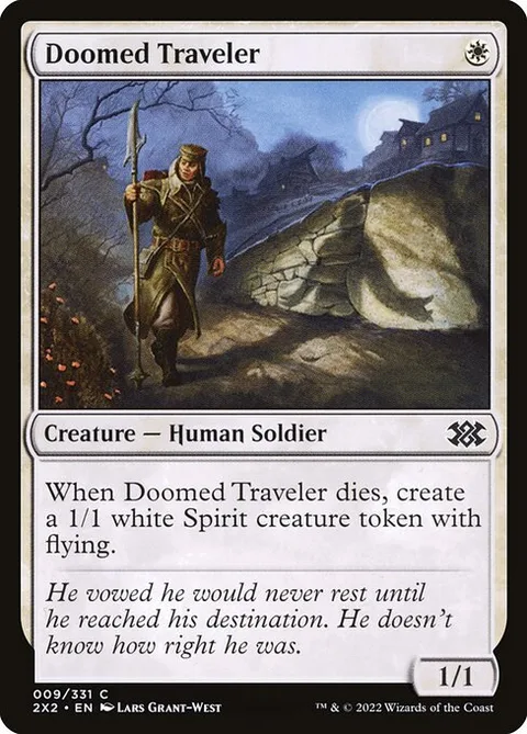 Doomed Traveler, card 9 from Double Masters 2022
