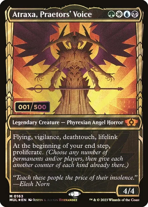 Atraxa, Praetors' Voice, card 163z from Multiverse Legends