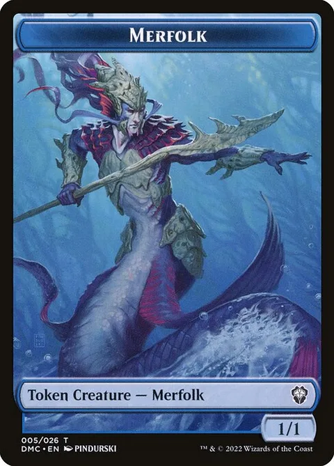 Merfolk, card 5 from Dominaria United Tokens