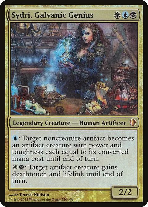 Sydri, Galvanic Genius, card 220 from Commander 2013 Oversized