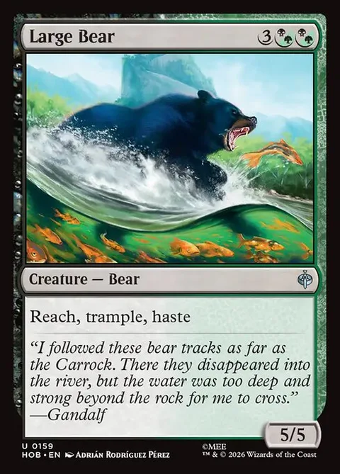 Large Bear, card 159 from The Hobbit