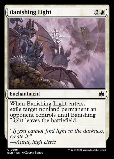 Banishing Light, card 1 from Bloomburrow