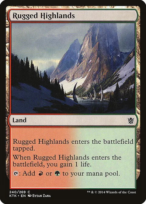 Rugged Highlands, carte 240 de Khans of Tarkir