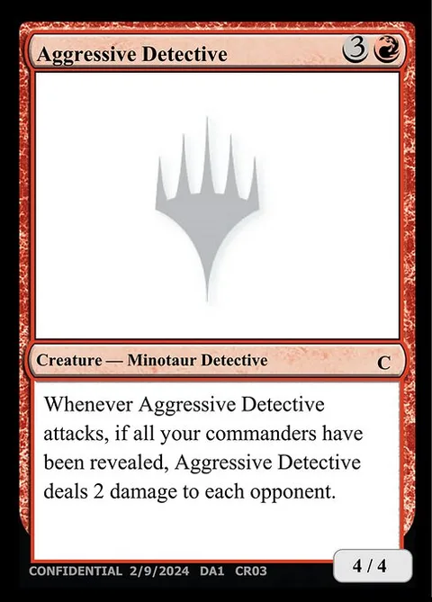 Aggressive Detective, card CR03c from Unknown Event