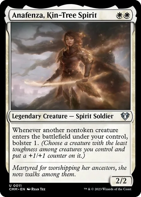 Anafenza, Kin-Tree Spirit, card 11 from Commander Masters